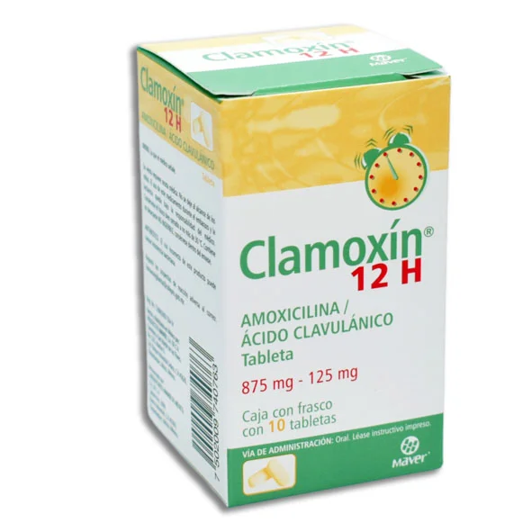Clamoxin 12h 875/125 Mg Tab10